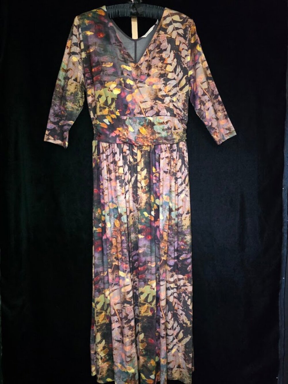 Soft Surroundings 3/4 Length Sleeve Maxi Dress L